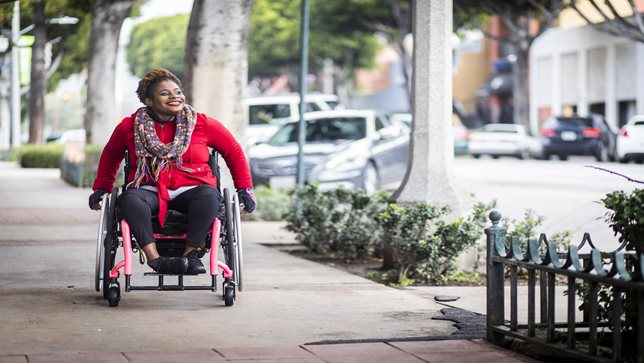 Woman in wheel chair